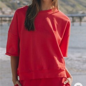 Daily Drills Cropped Crew in Heart